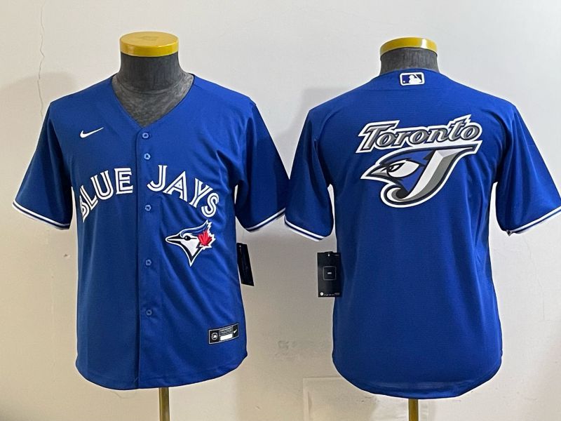 Youth 2025 Nike Toronto Blue Jays Blank blue Game MLB Jersey 011